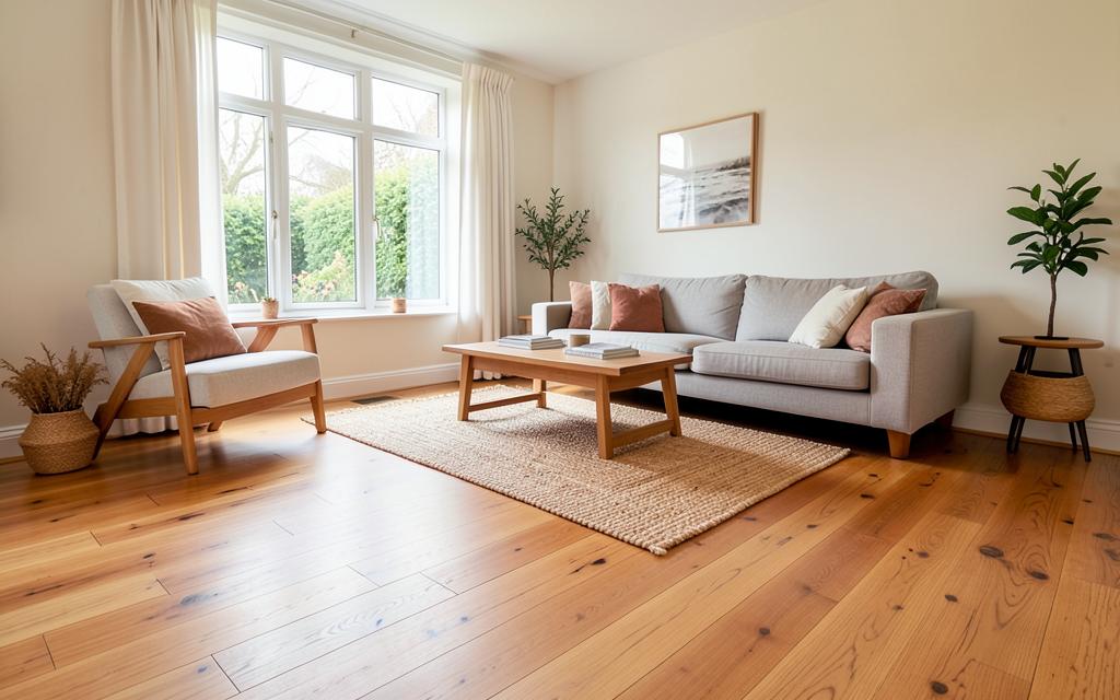 Fitted engineered wood floor in a Hertfordshire living room